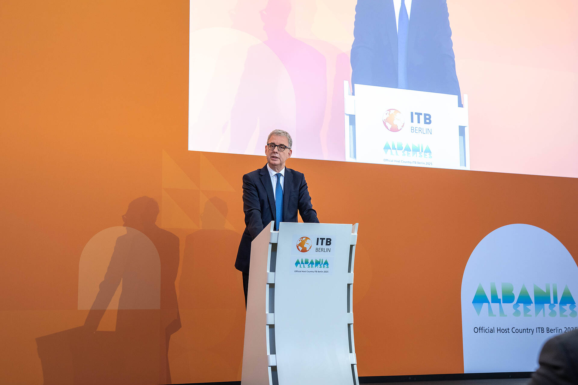 DRV-Präsident Norbert Fiebig bei der Eröffnungspressekonferenz der ITB Berlin 